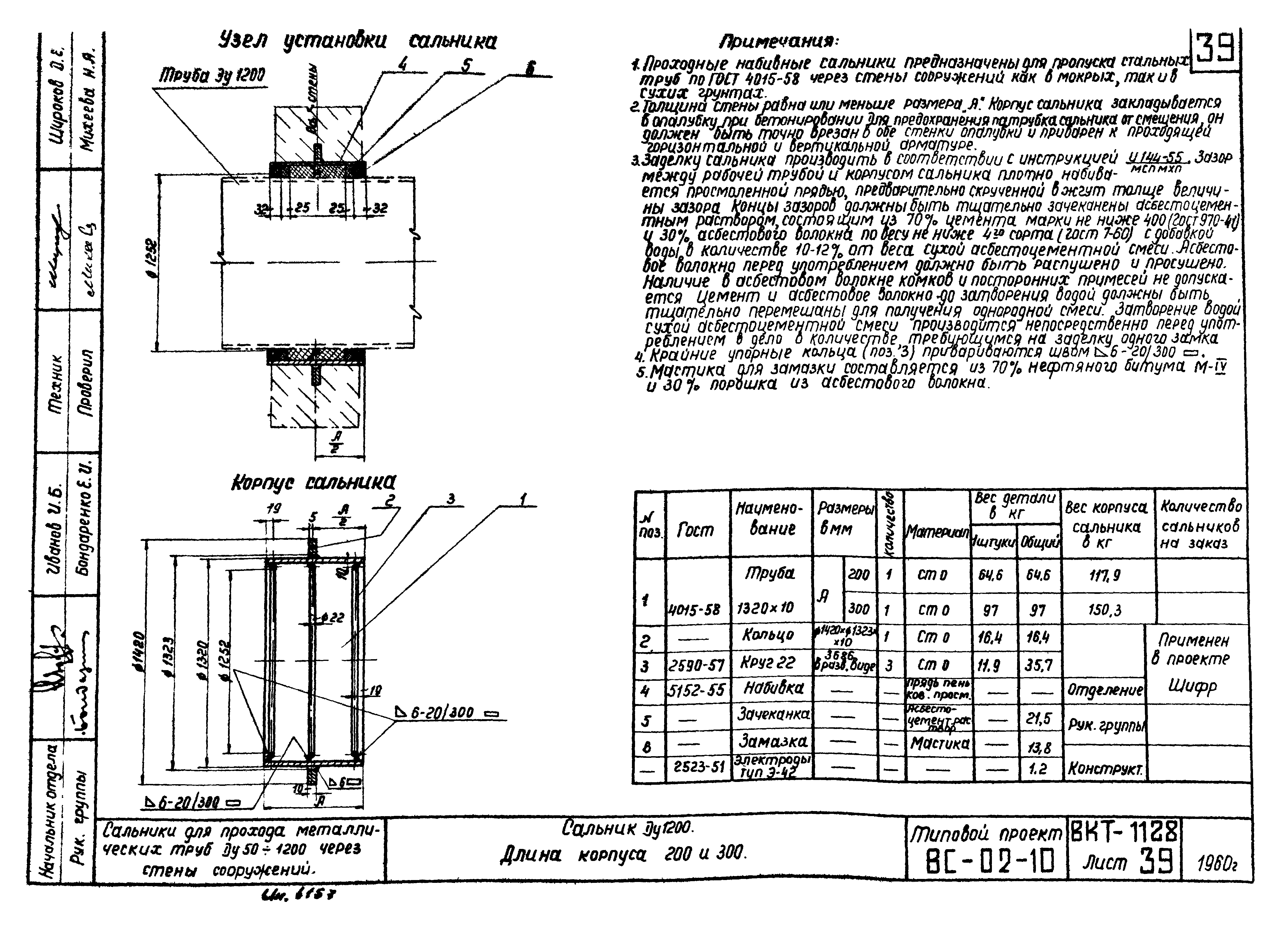 Cальники Ду1200 ВС-02-10. Страница 1