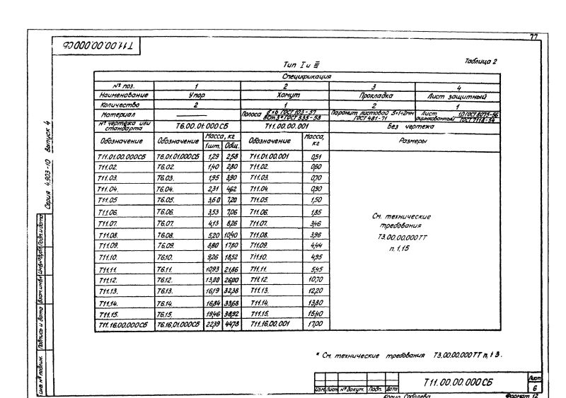 Опора трубопроводов неподвижная хомутовая бескорпусная Т11. Страница 6