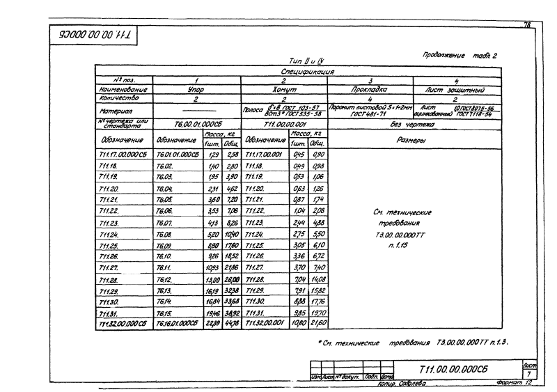 Опора трубопроводов неподвижная хомутовая бескорпусная Т11. Страница 7