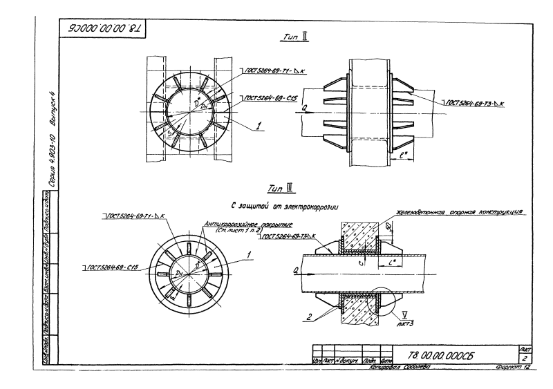 Опора трубопроводов неподвижная щитовая Т8. Страница 2