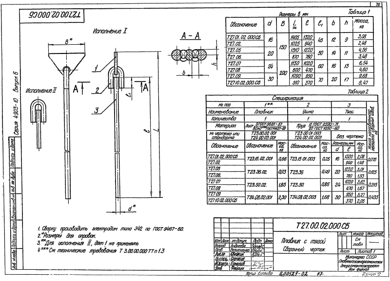 Опора подвесная пружинная горизонтальных трубопроводов Т27. Страница 6