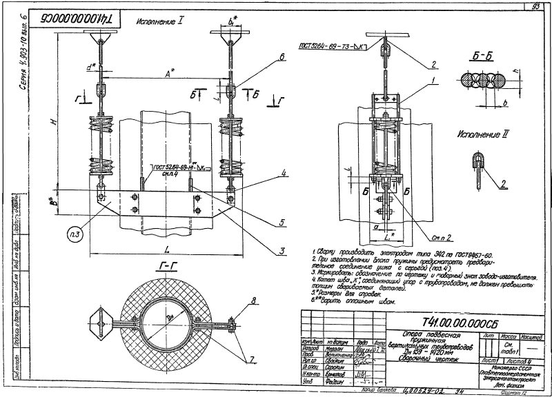 Опора подвесная пружинная вертикальных трубопроводов Т41. Страница 2